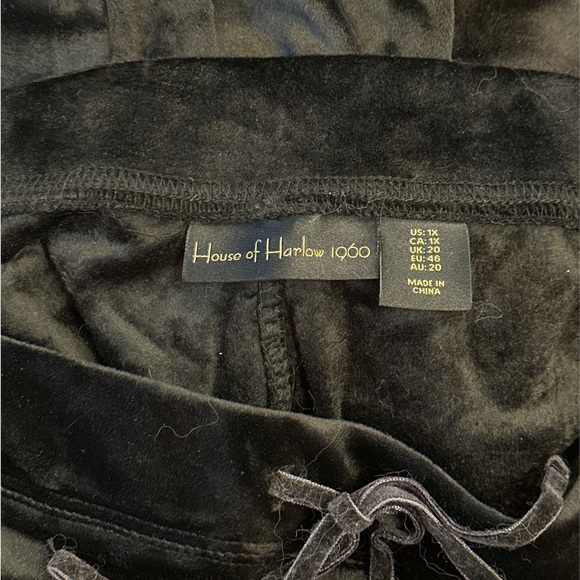 Velvet Jogger Pants, Size 1X - Picture 3 of 3